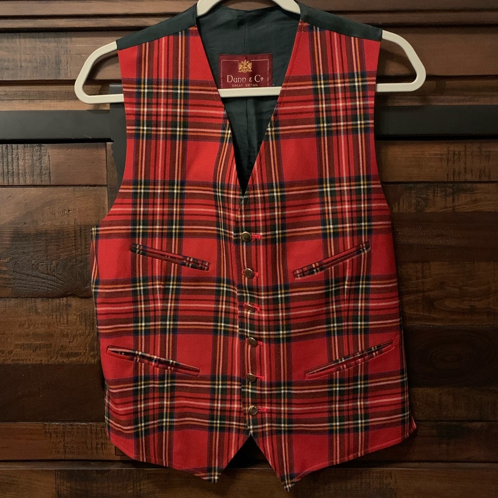 Vintage Dunn & Co. Tartan Plaid Vest